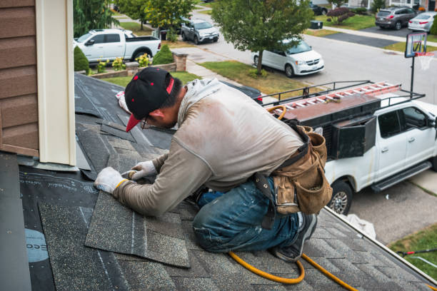 Professional Hail Damage Roof Repair technician working in Troutville, VA